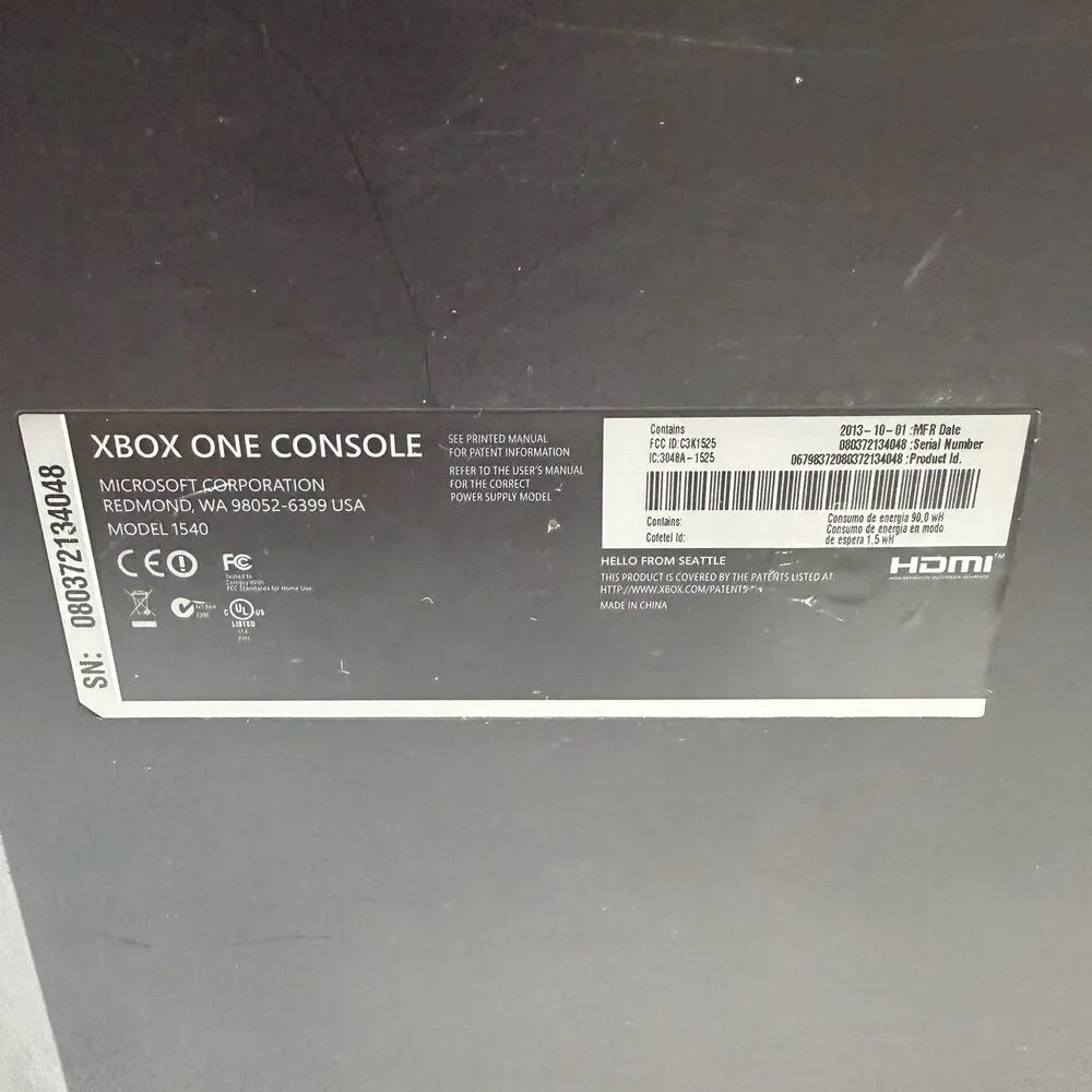 Xbox One Model 1540 Black Console Only WON'T READ DISCS Powers On- Parts/Repairs